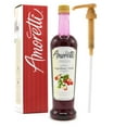 thumbnail image 1 of Amoretti - Premium Lingonberry Syrup, 94 Servings Per Bottle (750 ml), with Pump for Flavoring Coffees, Cocktails, and other Beverages, Gluten Free, GMO/GEO Free, Preservative Free, 1 of 4