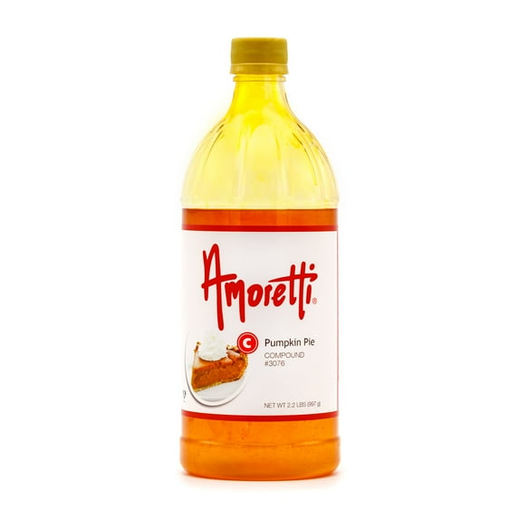 Amoretti - Pumpkin Pie Compound 2.2 lbs - Natural Flavors, Shelf Stable Even After Opening, Certified Kosher, TTB Approved, Perfect for Baking Applications & Beverages