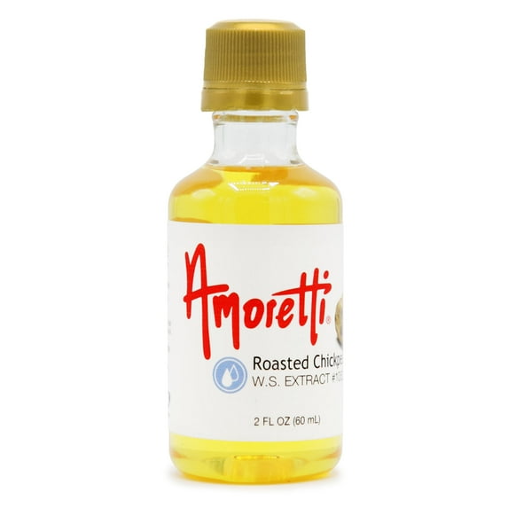 Amoretti - Roasted Chickpea (Garbanzo Bean) Extract Water Soluble 2 oz - Highly Concentrated & Perfect For Pastry, Savory, Brewing, and more, Preservative Free, Vegan, Kosher Pareve, Keto Friendly
