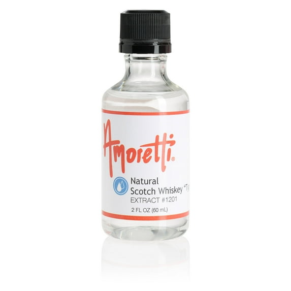 Amoretti - Scotch Whiskey Extract Water Soluble 4 oz - Highly Concentrated & Perfect For Pastry, Savory, Brewing, and more, Preservative Free, Vegan, Kosher Pareve, Keto Friendly