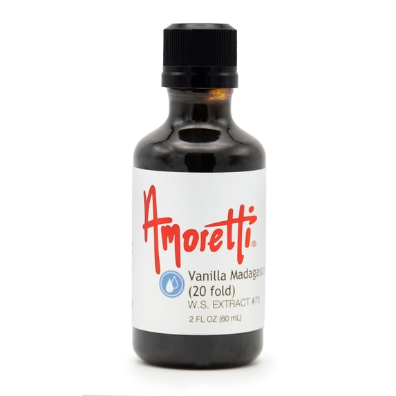 Amoretti - Vanilla Madagascar Bourbon Water Soluble 20X 4oz - Highly Concentrated & Perfect For Pastry, Savory, Brewing, and more, Preservative Free, Vegan, Kosher Pareve, Keto Friendly