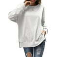 thumbnail image 1 of Fancyglim Sweatshirts for Women Crew Neck Long Sleeve Pullover Tops Gray 3XL, 1 of 6
