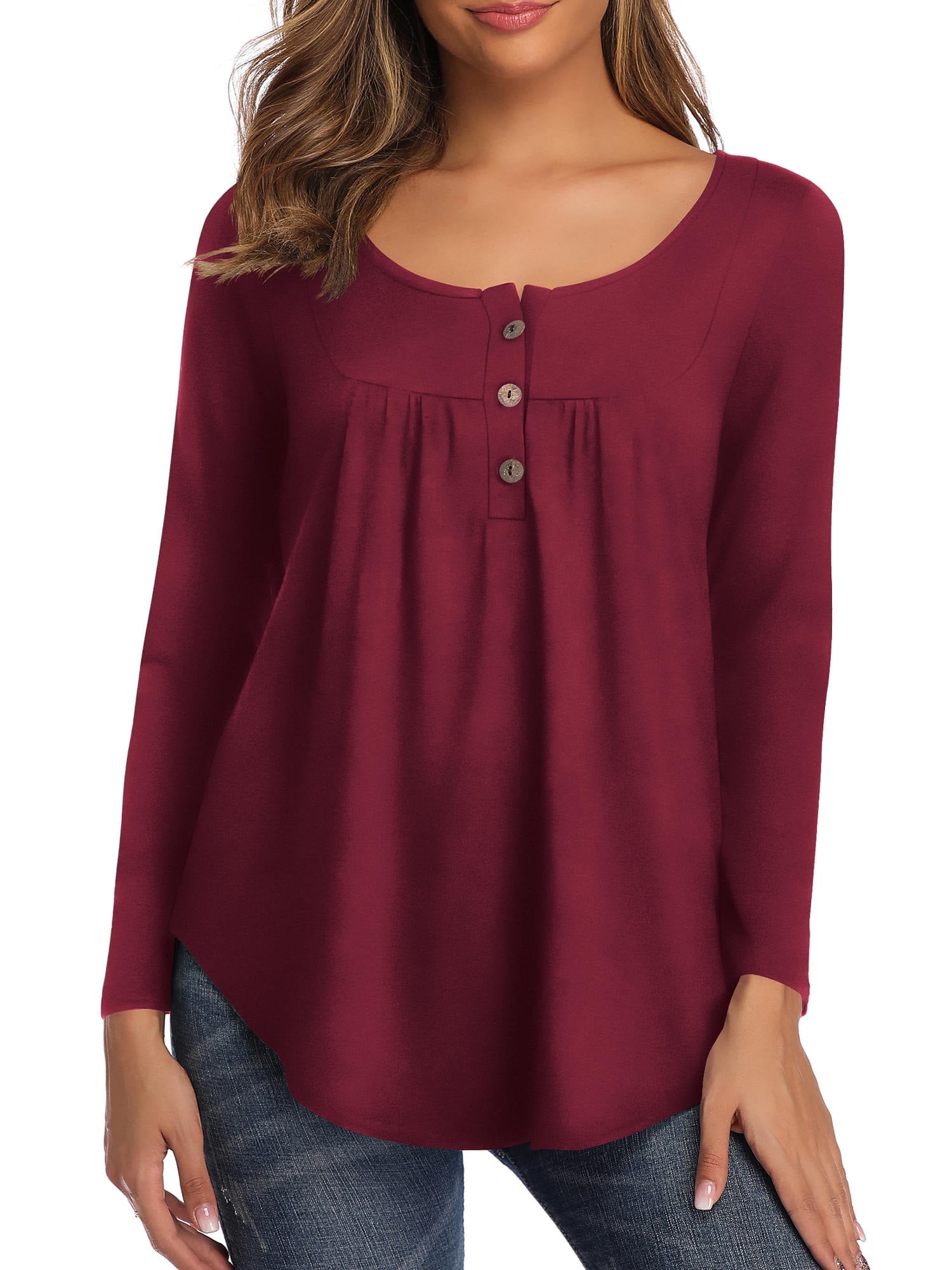 Plus Size Short Sleeve Tunic Top - Criss Cross V-Neck Summer Shirt For Women