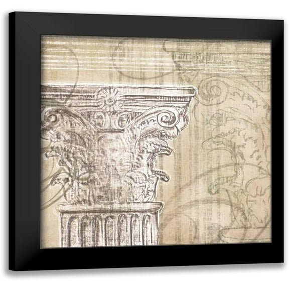 Amori 12x12 Black Modern Framed Museum Art Print Titled - Neoclassic II