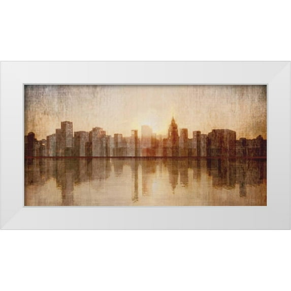 Amori 18x11 White Modern Wood Framed Museum Art Print Titled - Skyline