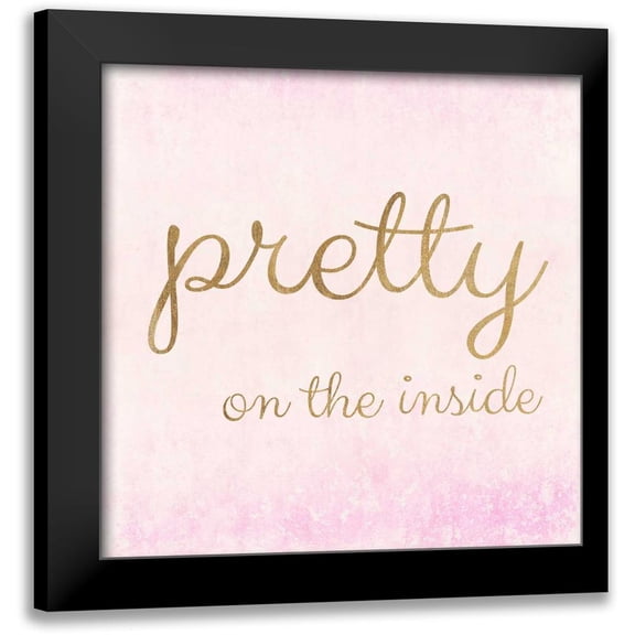 Amori, Miyo 12x12 Black Modern Framed Museum Art Print Titled - Pretty on the Inside Pink