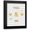 thumbnail image 1 of Amori, Miyo 12x14 Black Modern Framed Museum Art Print Titled - You Me And Cupid, 1 of 5