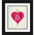 thumbnail image 1 of Amori, Miyo 12x14 Black Ornate Wood Framed with Double Matting Museum Art Print Titled - Romance Collection J adore, 1 of 4