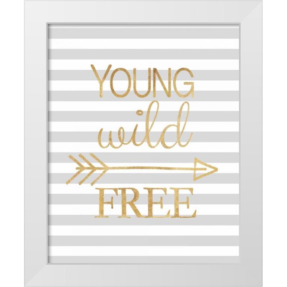Amori, Miyo 12x14 White Modern Wood Framed Museum Art Print Titled - Young - Wild and Free