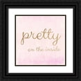thumbnail image 1 of Amori, Miyo 26x26 Black Ornate Wood Framed with Double Matting Museum Art Print Titled - Pretty on the Inside Pink, 1 of 4
