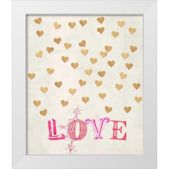 Amori, Miyo 26x30 White Modern Wood Framed Museum Art Print Titled - Romance Collection Love