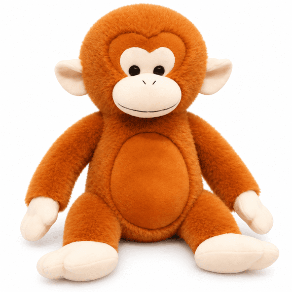 Amorie 11.0 in Monkey Plush Toy, Caramel, Soft Stuffed Animal