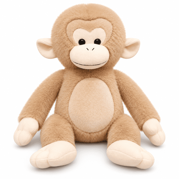 Amorie 11.0 in Monkey Plush Toy, Khaki, Soft Stuffed Animal