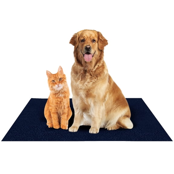 Amorite Washable Pee Mat, Reusable and Waterproof Training Mat for Dogs & Cats 100x70 CM, Dark Blue
