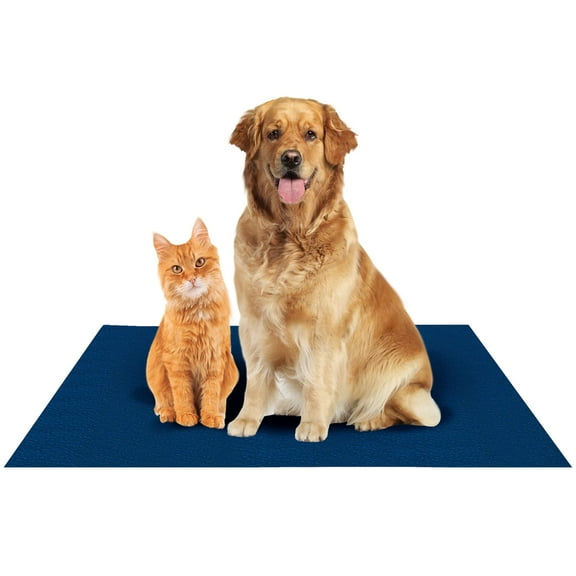 Amorite Washable Pee Mat for Dogs, Reusable & Waterproof Mat for Potty Training for Dogs & Cats, 100x70 CM, Dark Sea Blue