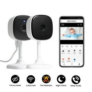 Amorom Indoor Camera for Home Security 2 Pack, 1080p Baby Monitor with Motion Detection(2.4GHz Wifi)