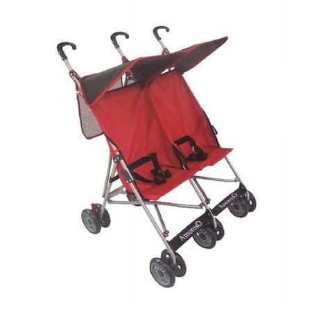 AmorosO 4232 Twin Umbrella Stroller - Red with Black