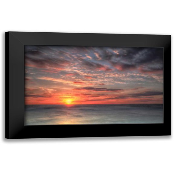 Amoruso, Robert J. 14x10 Black Modern Framed Museum Art Print Titled - Atlantic Sunrise No. 9