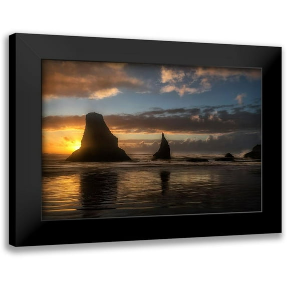 Amos, Andy 14x11 Black Modern Framed Museum Art Print Titled - Island Sunsets