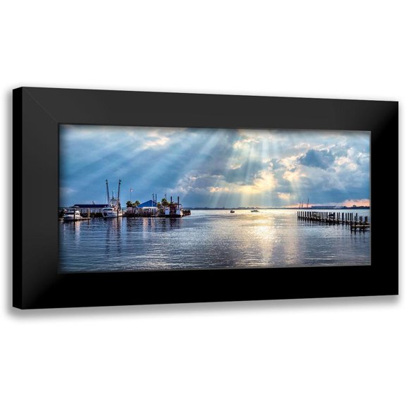 Amos, Andy 14x8 Black Modern Framed Museum Art Print Titled - Sunset at St. Andrews