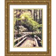 thumbnail image 1 of Amos, Andy 15x18 Gold Ornate Wood Framed with Double Matting Museum Art Print Titled - Sunlight on the Forest Path, 1 of 4