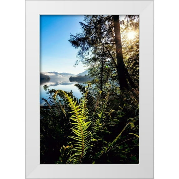 Amos, Andy 23x32 White Modern Wood Framed Museum Art Print Titled - Lake Side View