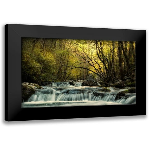 Amos, Andy 24x15 Black Modern Framed Museum Art Print Titled - Tremont at Sunrise