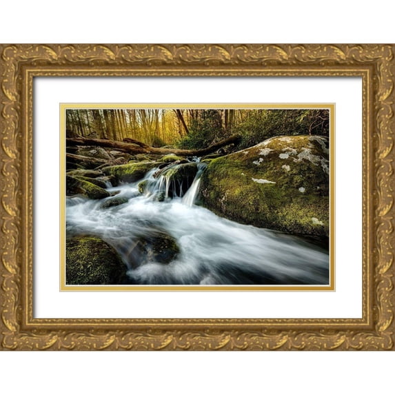 Amos, Andy 24x17 Gold Ornate Wood Framed with Double Matting Museum Art Print Titled - Fallen Timber