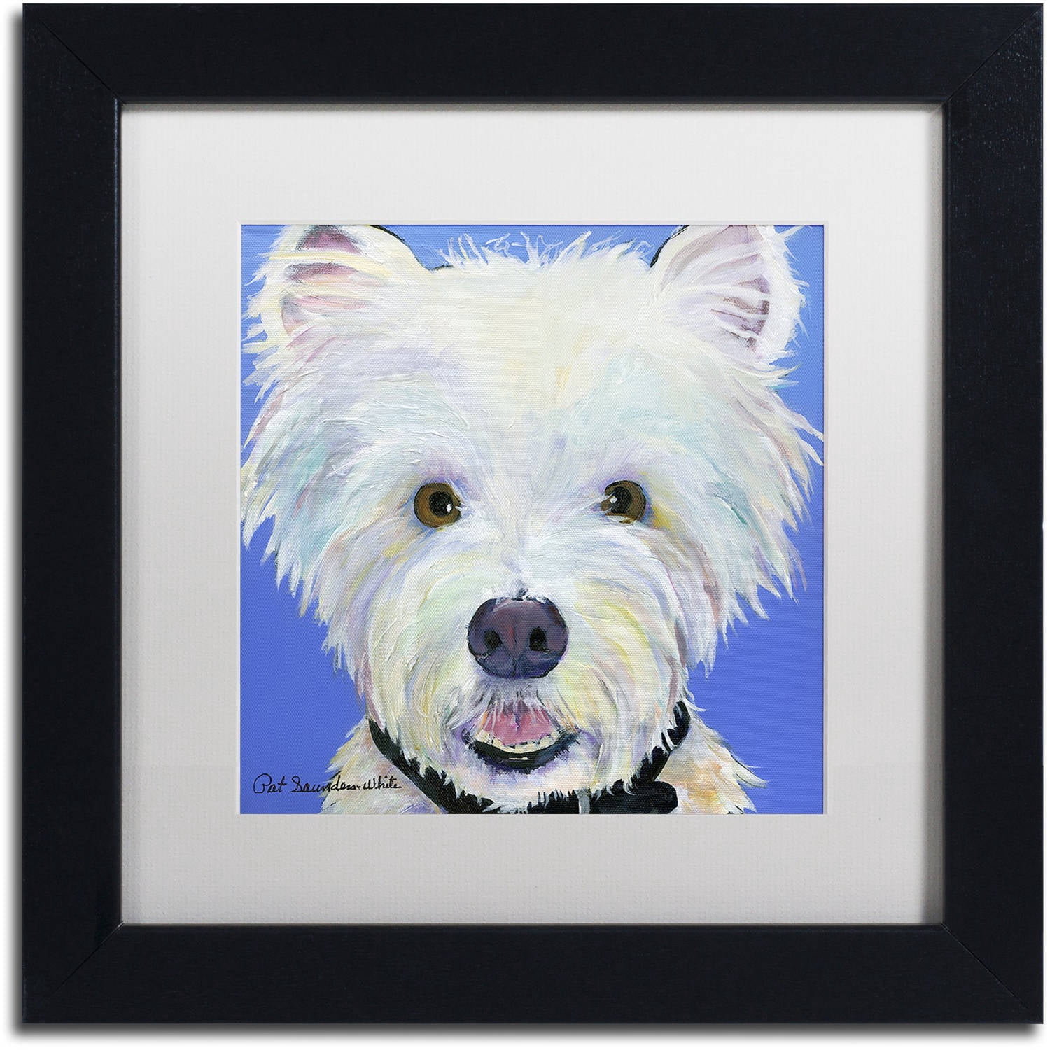 "Amos" Canvas Art by Pat Saunders-White, White Matte, Black Frame