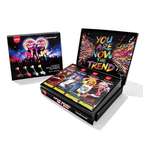 Amos K Pop Music Lollipops Gift Box, Audio Lollipops Candy Packs Sugar-Free (4 Counts)
