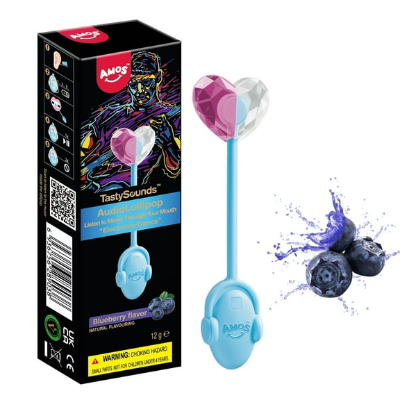 Amos Lollipops Candy TastySounds Music Lollipop Natural Blueberry Gifts for Party