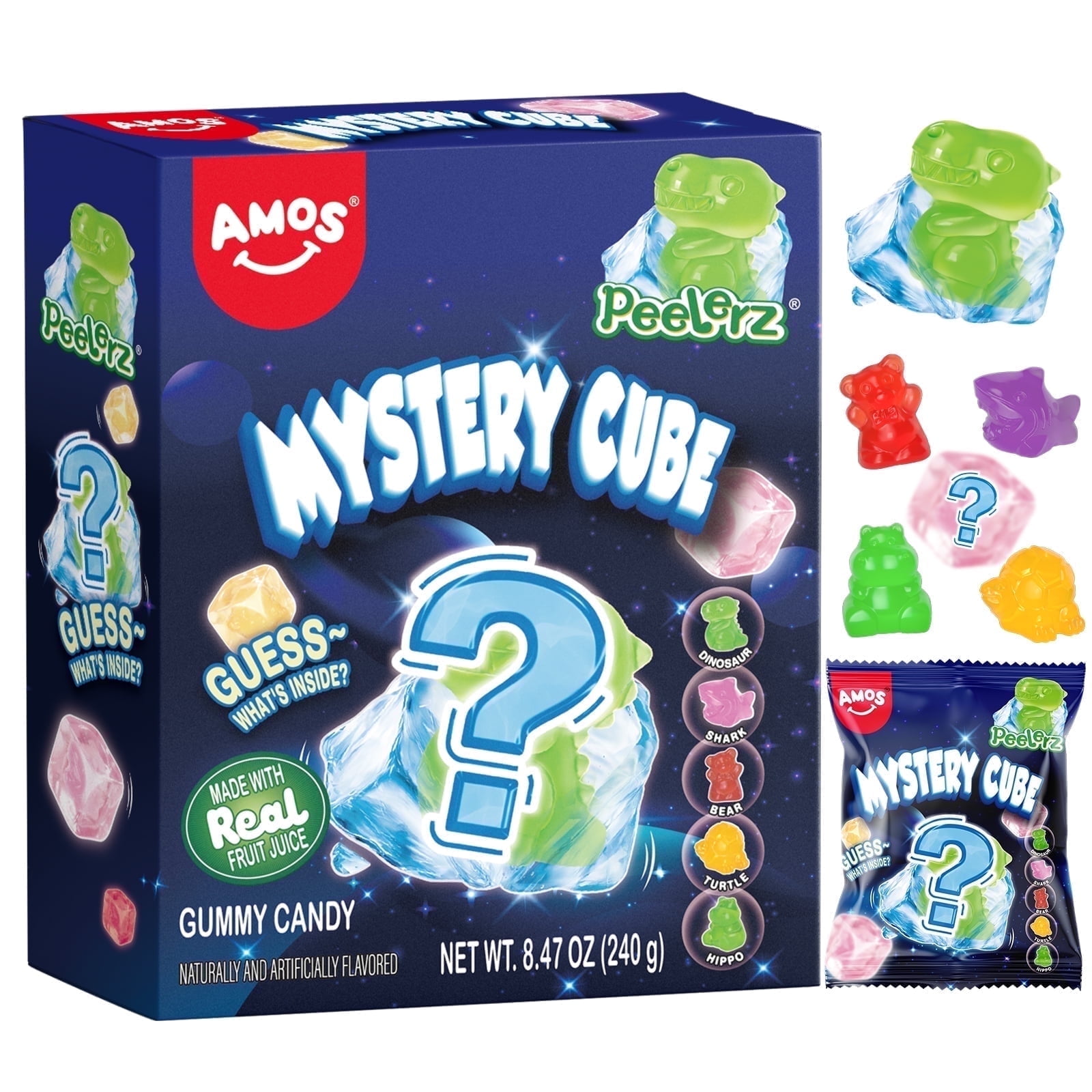 Walmart savings: Walmart Black Friday Deals 2025 - AMOS Mystery Cube Peelable Gummy Candy, Fruit Flavored, Chewy, 8.47 oz Pack