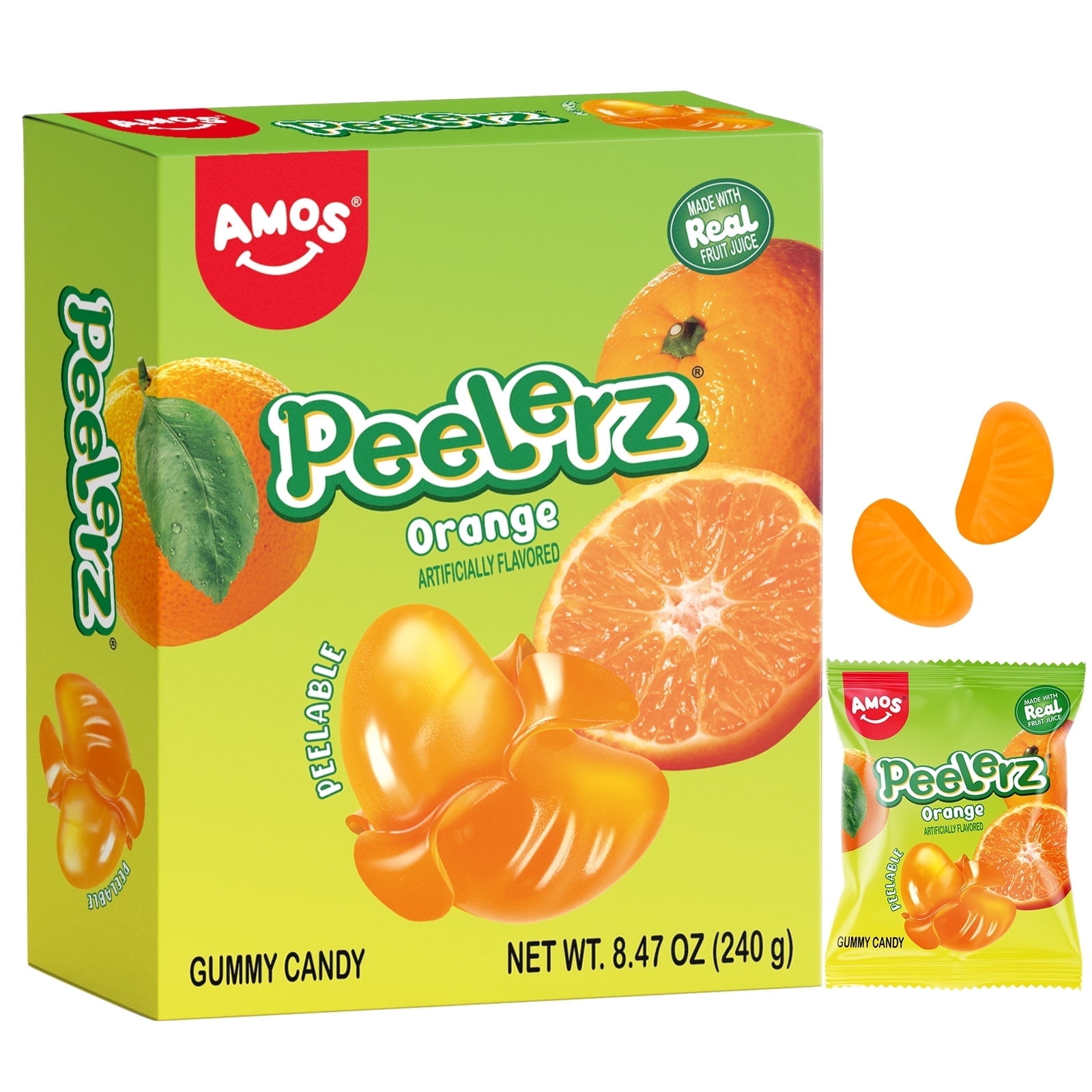 Walmart discount codes: Walmart Black Friday Deals 2025 - AMOS Peelerz Peelable Gummies, Orange Flavor, Made with Real Fruit Juice, 8.47oz Pack