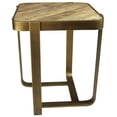 thumbnail image 1 of Amos Square Side Table with Solid Wood Top in Gold, 1 of 2