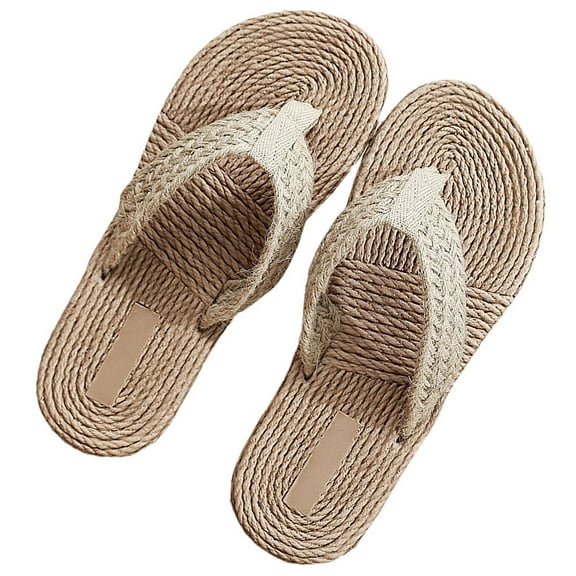 Amosfun Japanese Slippers for Women Indoor Slippers Khaki 1 Pair