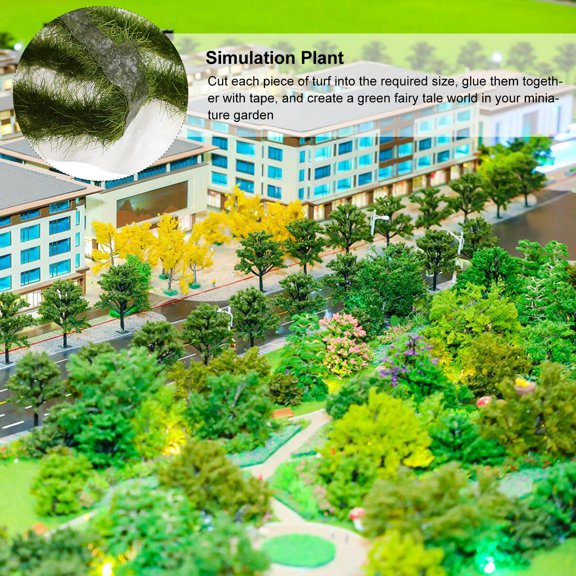 Amosfun 1 Set Grass Strips Artificial Simulation Grass Plastic Long Strip Micro Landscape for DIY Landscaping