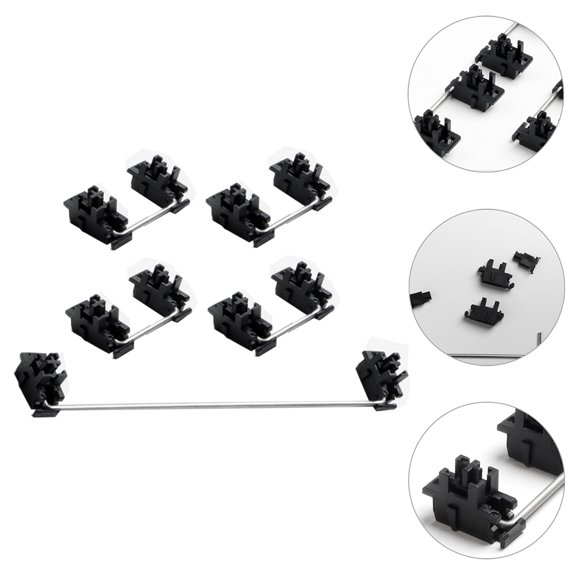 Amosfun 1 Set Key Stabilizer 2u Stabilizer for Enthusiasts Black Steel Custom Mechanical Keyboard Assembly