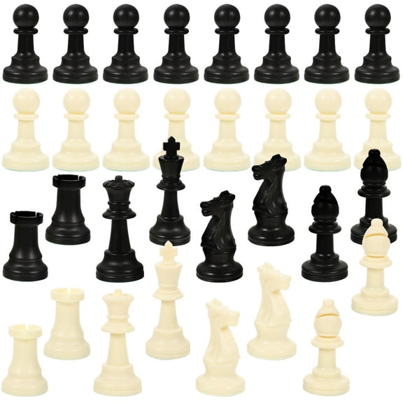 Amosfun 1 Set Large Chess Pieces Only for Teaching Math Assorted Color PP