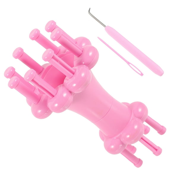 Amosfun 1 Set Rope Weaving Tool Rosy Double End Weaving Tools for Friends Families and Weaving Enthusiasts