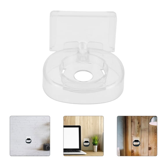 Amosfun 1Set Transparent ABS Wall Mount Watch Charger Holder for Indoor Office Storage