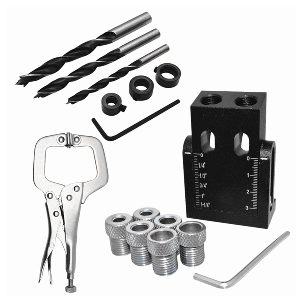 Amosfun 1 Set Useful Jig Bit Oblique Hole Drilling Guide Puncher Drill Bit Positioner