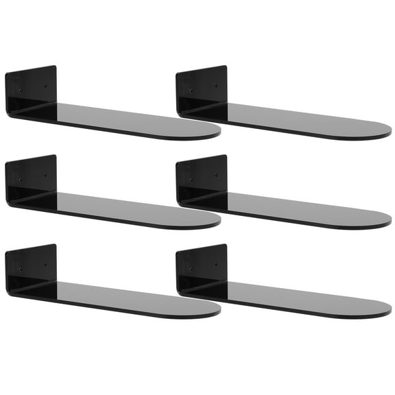 Amosfun 1Set Floating Shoes Rack Acrylic Wall Mount Display Stand for Sports Shoes