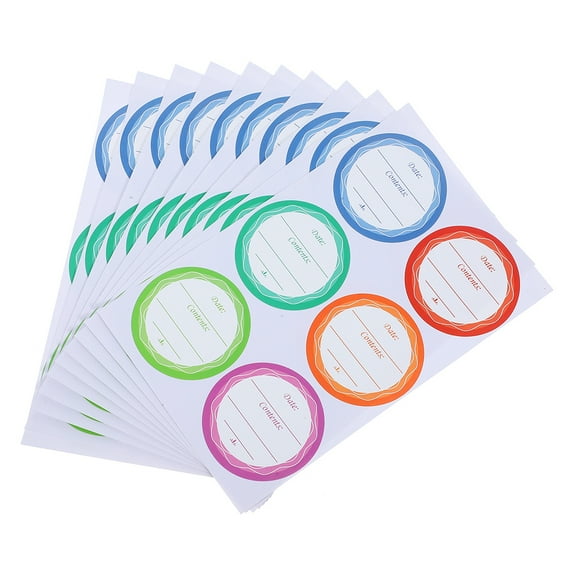 Amosfun Clear Removable PVC Labels for Glass Canning Jars, and Reusable Bottle Stickers