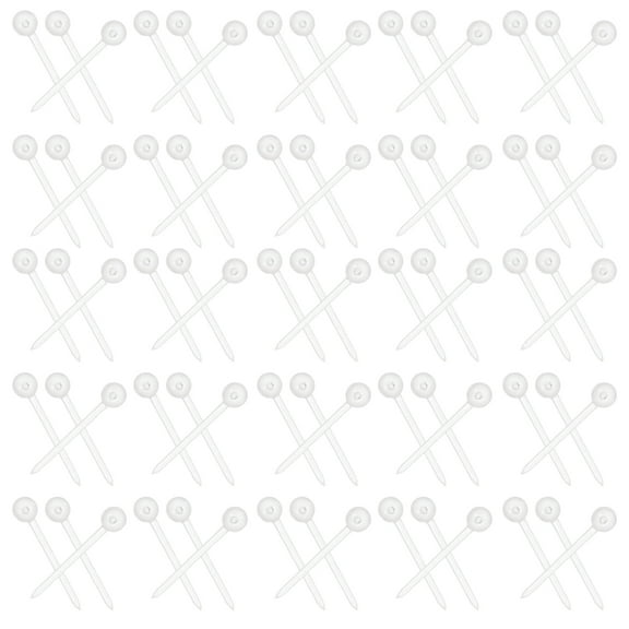 Amosfun 1000pcs Foam Ball Shape Sequin Pins White Plastic Handicraft Accessory for Christmas