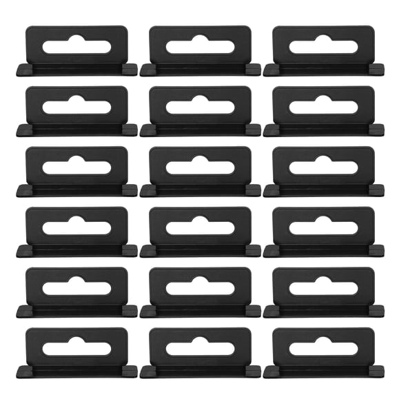 Amosfun 100Pcs Black Display Hooks with Aircraft Hole for Retail Hanging and Product Labeling