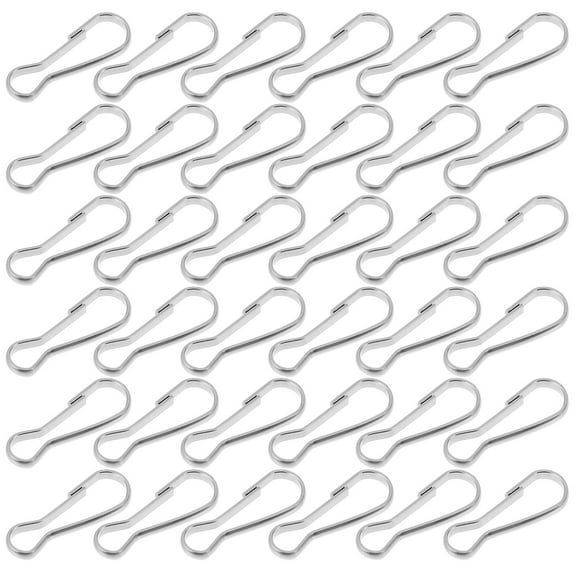 Amosfun 100Pcs Stainless Steel Keychain Spring Hooks with Vintage Metal Buckle for Home Use