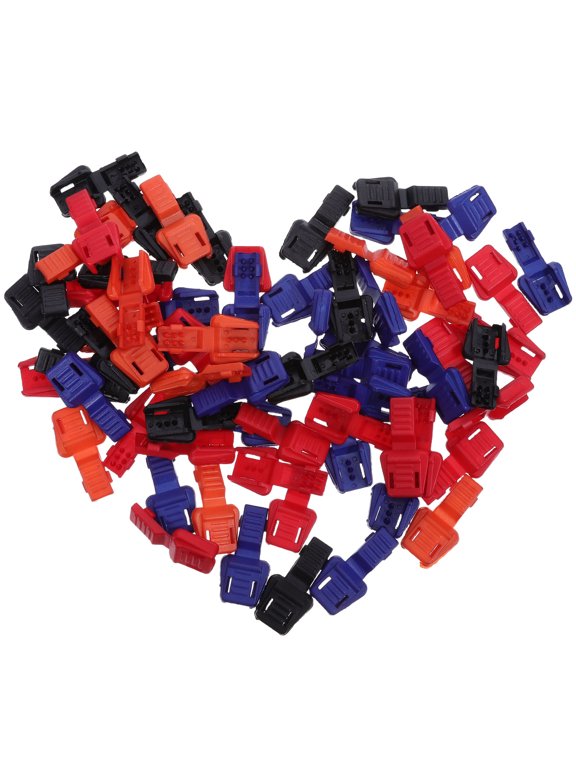 100 Pieces Assorted Color Plastic Shoe Lace Tips with Anti- Design for Boots, Drawstrings, Backpacks and More