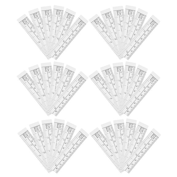 Amosfun 100Pcs White Disposable Paper Measuring Ruler Tape Dual Sided Precision for Tailor and Body