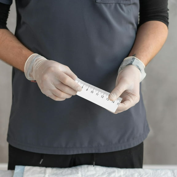 Amosfun 100Pcs Paper Measuring Ruler for Medical Use Easy Left to Right Reading