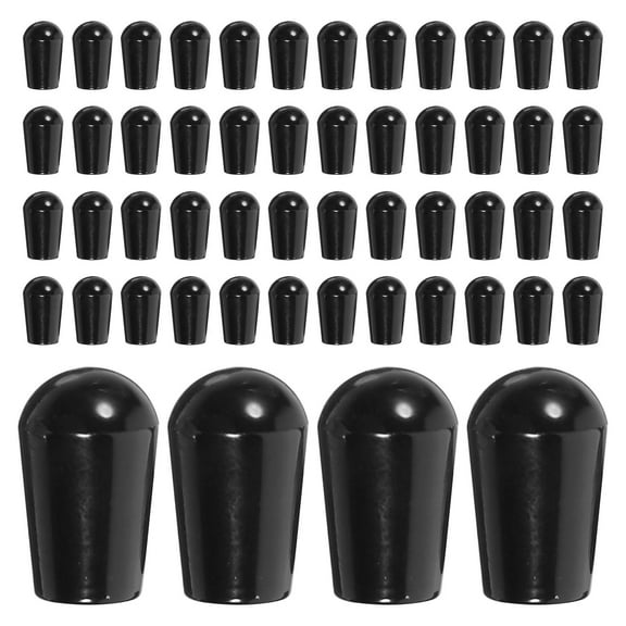 Amosfun 100pcs Black PVC Thread Protector Caps for Injury Prevention Hook Ends